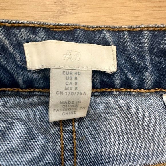 H&M MOM JEANS - 100% cotton - LEVIS LOOK/FEEL. AMAZING QUALITY - Picture 4 of 10